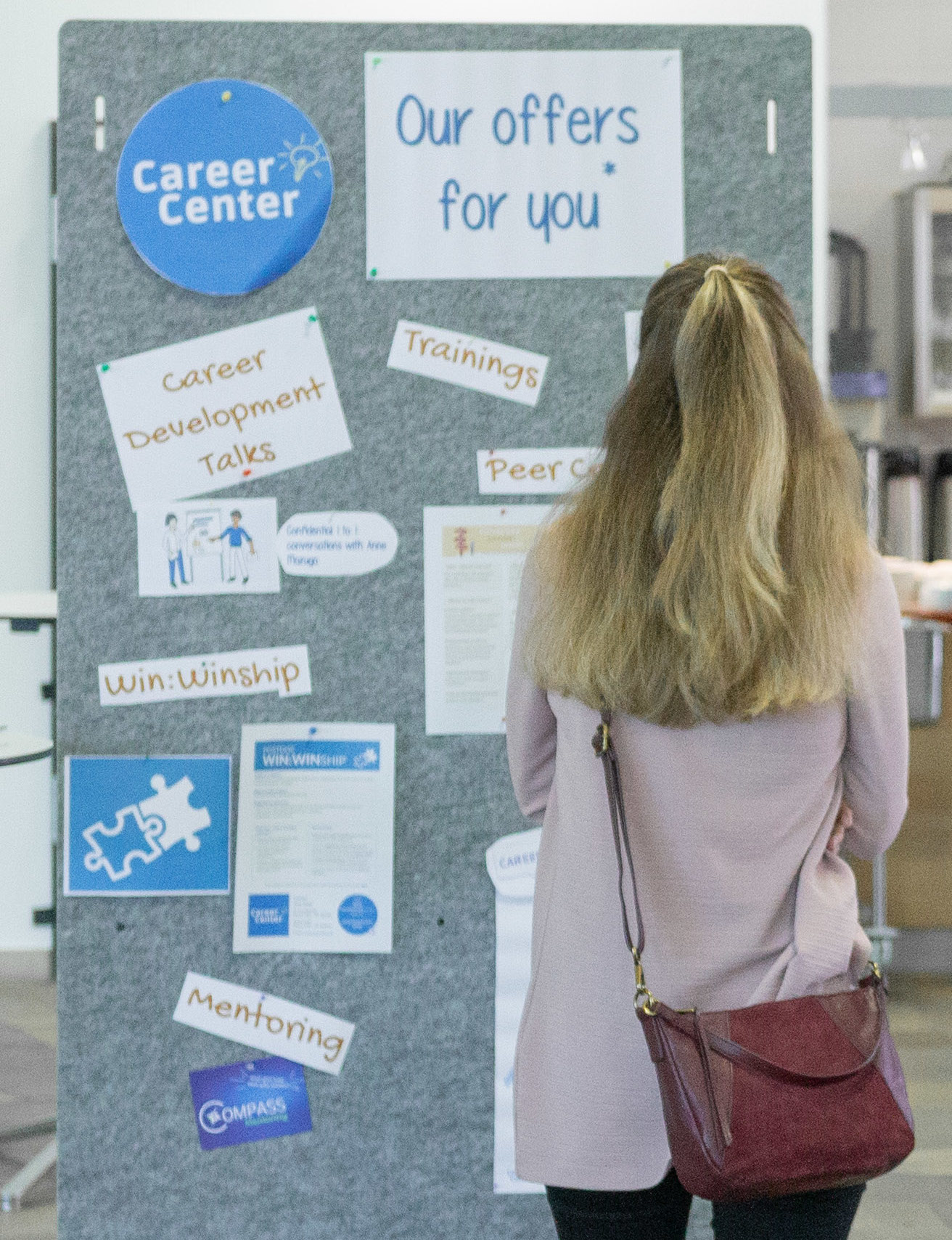 Career Center Pinboard, © Annika Lauermann